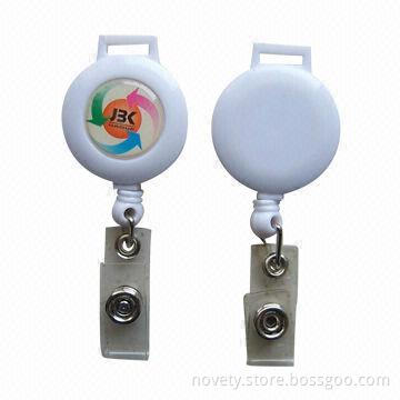 Made of Metal/Plastic/ABS, Retractable Badge Reel